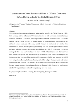 Determinants of Capital Structure of Firms in Different Continents