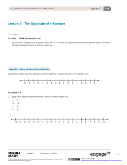 Grade 6 Mathematics Module 3, Topic A, Lesson 4