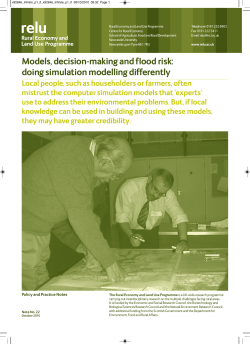 Models, decision-making and flood risk