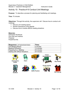 Activity A11: Conduct Unit Meetings