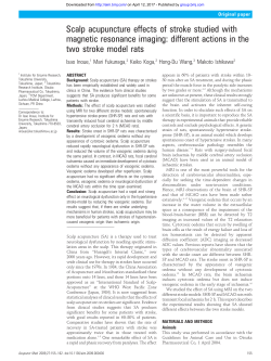 Scalp acupuncture effects of stroke studied with