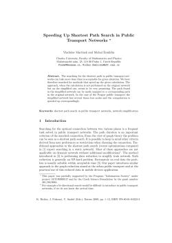 Speeding Up Shortest Path Search in Public Transport Networks *