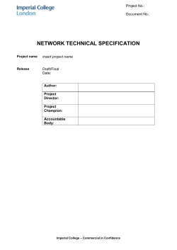 Network Technical Specification