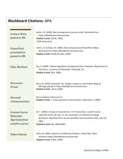 Blackboard Citations: APA