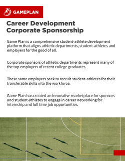 Career Development Corporate Sponsorship