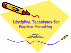 Discipline Techniques for Positive Parenting