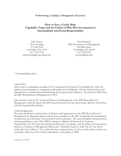 How to Save a Leaky Ship: Capability Traps and the Failure of Win