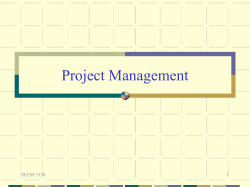 Project Management III - Department of Systems Engineering and