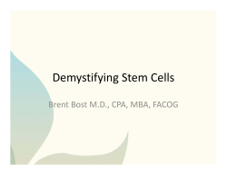 Demystifying Stem Cells