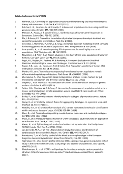 Detailed reference list to SPECIAL 1. Hoffman, G.E. Correcting for