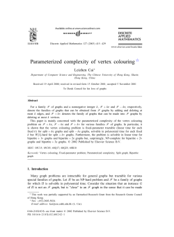 Parameterized complexity of vertex colouring