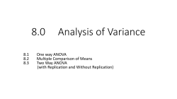 8.0 Analysis of Variance