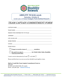 team captain commitment form - Walla Walla Valley Disability Network