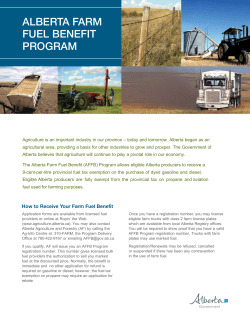 alberta farm fuel benefit program - Alberta Agriculture and Forestry