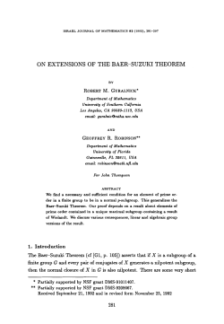 On extensions of the Baer