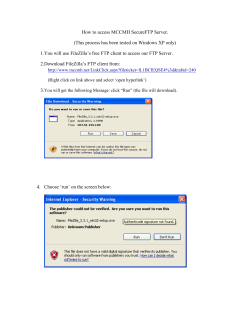 Secure FTP Instructions