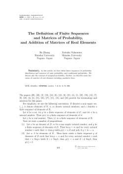 The Definition of Finite Sequences and Matrices of