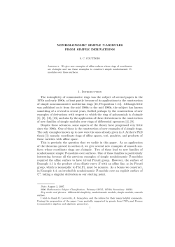 Nonholonomic simple D-modules from simple derivations