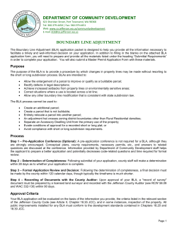 Boundary Line Adjustment
