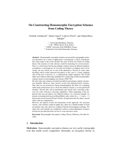 On Constructing Homomorphic Encryption Schemes from Coding