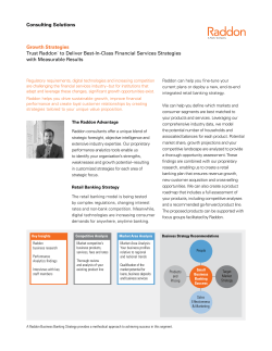 Consulting Solutions Growth Strategies Trust Raddonsm to Deliver