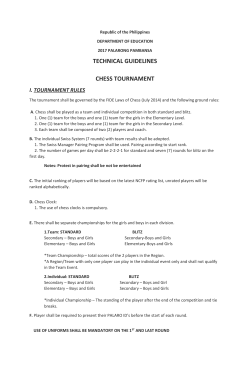 Chess - Department of Education