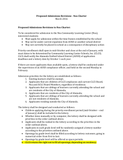 Nea Admission Policy - Community Learning Center Schools