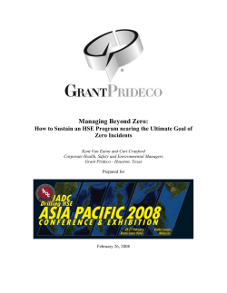 Managing Beyond Zero - Drilling Contractor Magazine