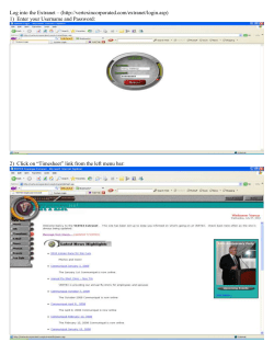 Log into the Extranet (using test site URL
