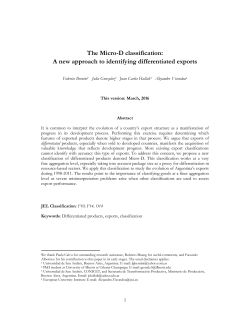 The Micro-D classification