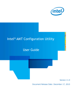 Intel&reg; AMT Configuration Utility User Guide