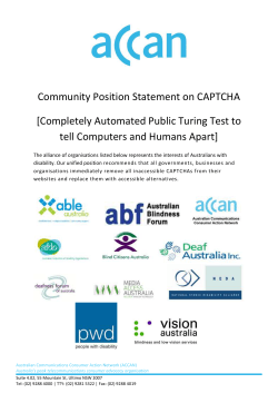 Completely Automated Public Turing Test to tell Computers