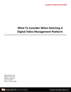 What To Consider When Selecting A Digital Video