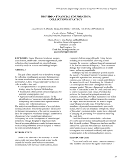 providian financial corporation - Systems and Information Engineering