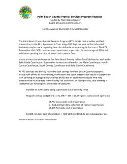 Palm Beach County Pretrial Services Program Register