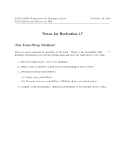 6.042J Mathematics for Computer Science, Recitation 17 Notes