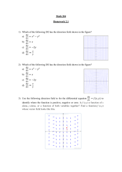 Math 204 Homework 2.1 1) Which of the following DE has the