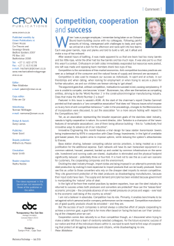 CROWN Competition, cooperation and success