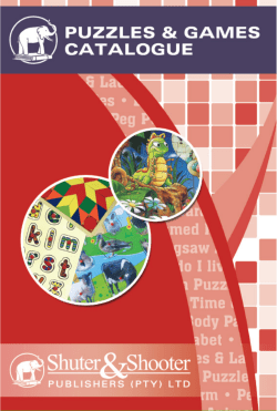 2016 Catalogue Puzzles and Games