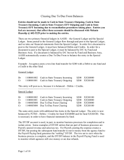 Clearing Due To/Due From Balances