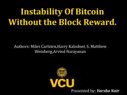 Instability of Bitcoin Without the Block Reward