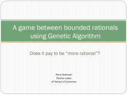 A game between bounded rationals using Genetic Algorithm
