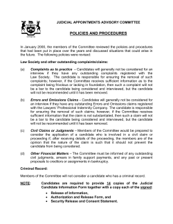 judicial candidate information form