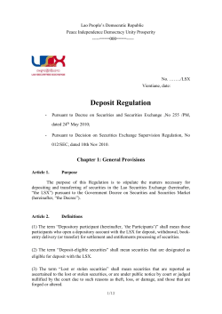 Stock Market Business Regulation