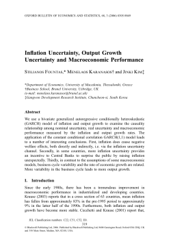 Inflation Uncertainty, Output Growth Uncertainty and Macroeconomic