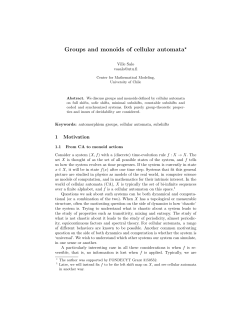 Groups and monoids of cellular automata