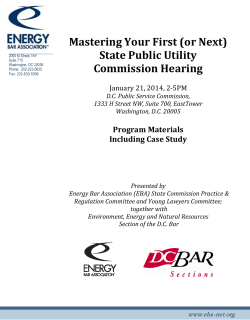 Mastering Your First (or Next) State Public Utility Commission Hearing