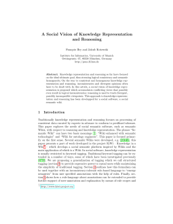 A Social Vision of Knowledge Representation and Reasoning