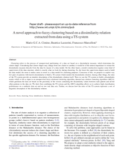 A novel approach to fuzzy clustering based on a dissimilarity relation