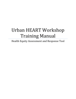 Urban HEART Workshop Training Manual